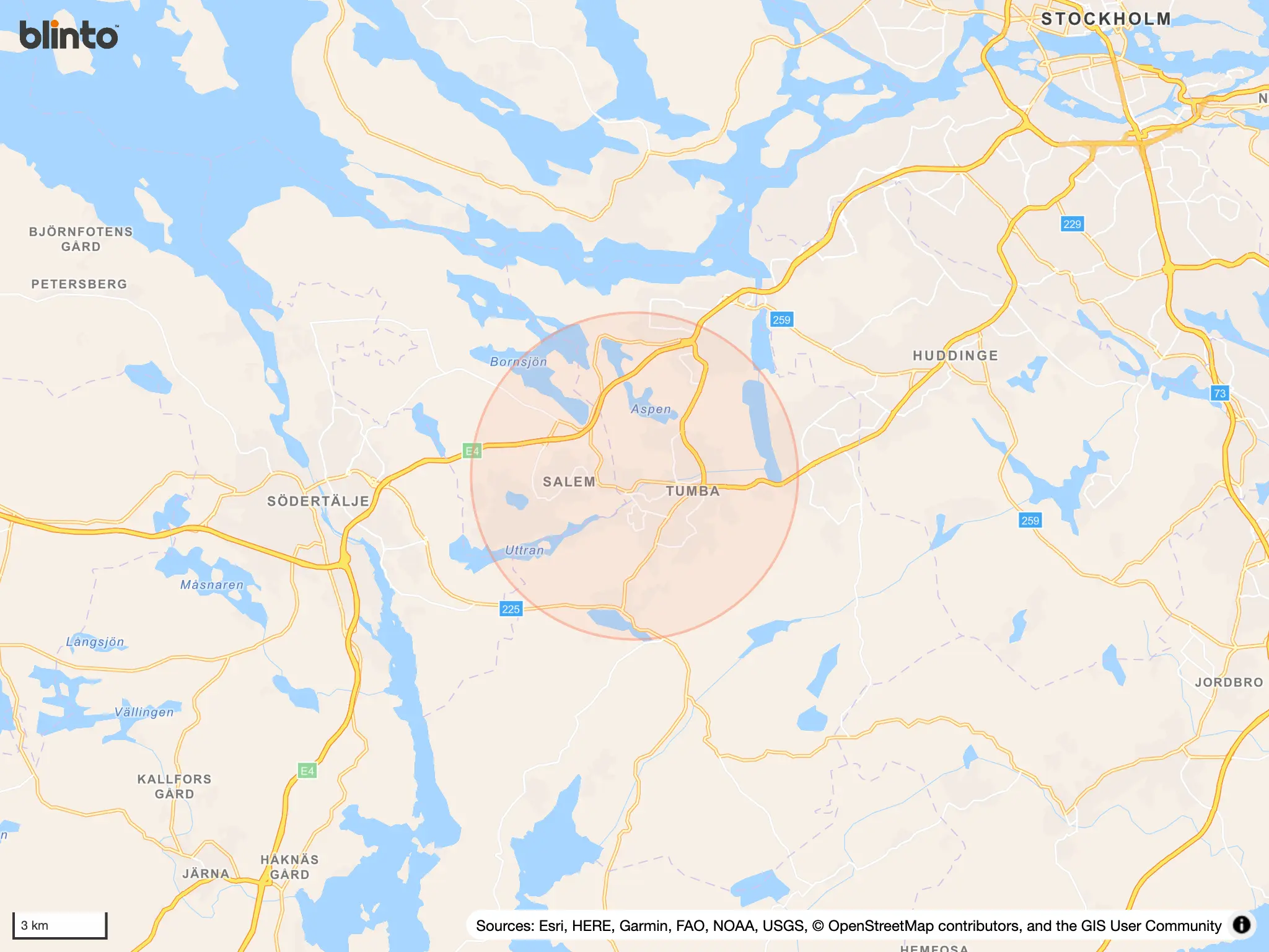 Karta &ouml;ver Uttran