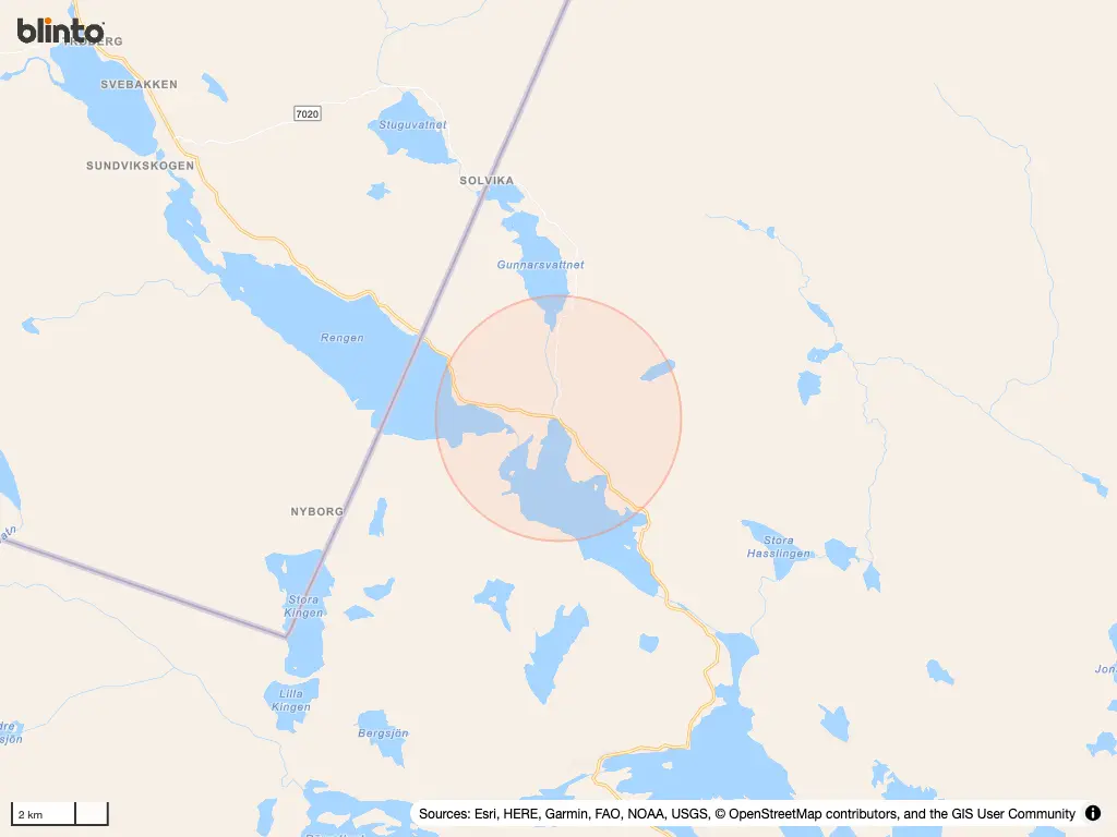 Karta &ouml;ver Valsjöbyn