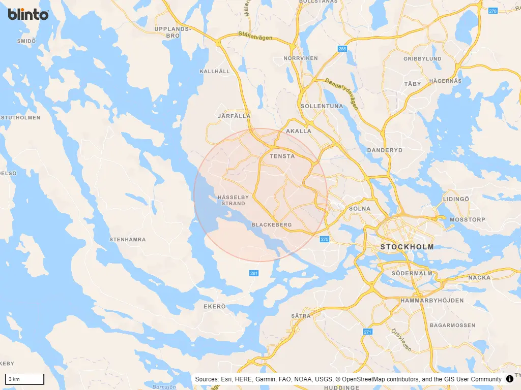 Karta över Vällingby