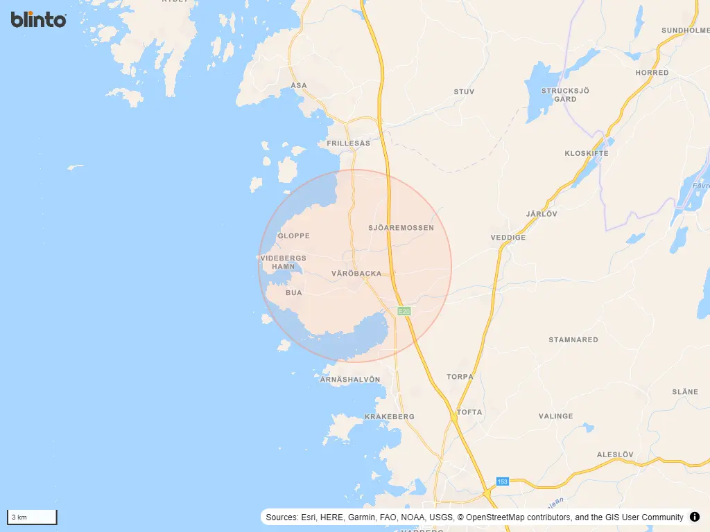 Karta över Väröbacka