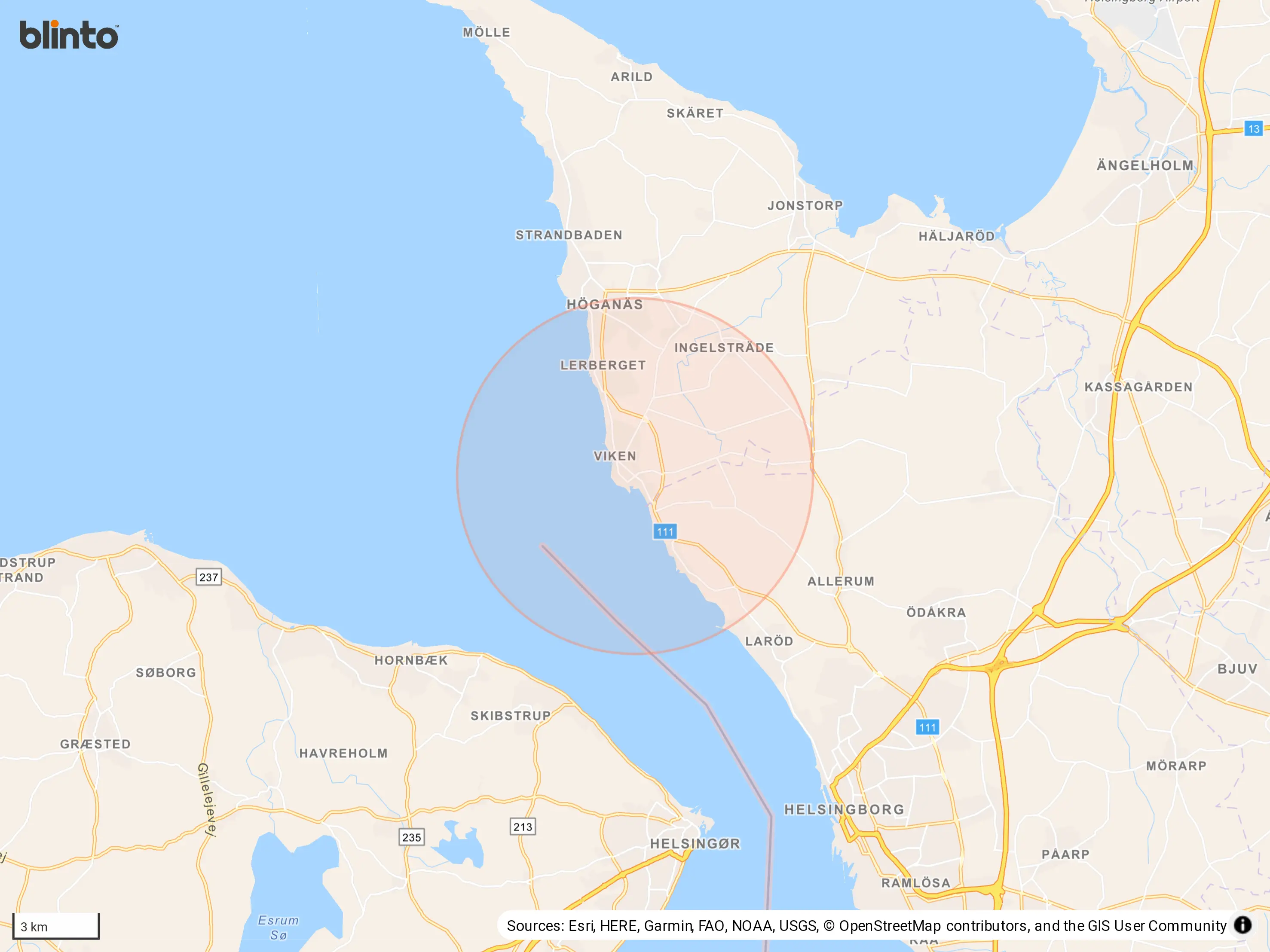 Karta över Viken