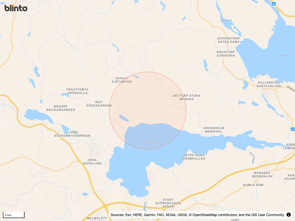 Karta &ouml;ver Vreta Klostet