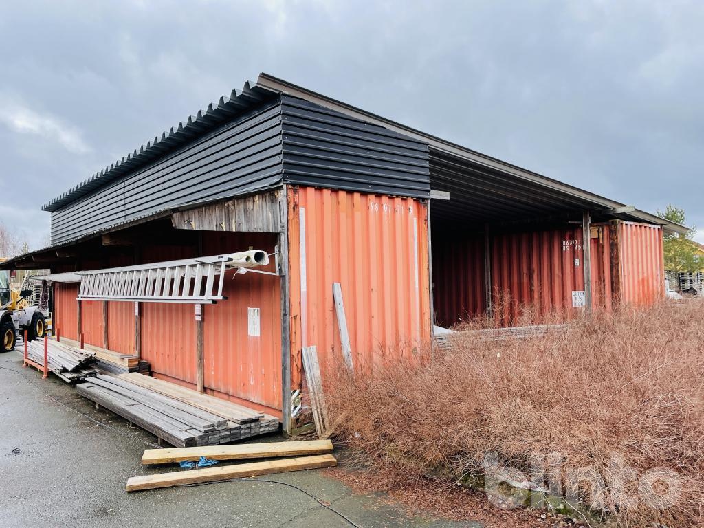 Container 2 st 40fot Containers med Tak Blinto