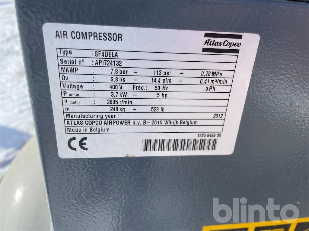 Skruvkompressor  Atlas Copco SF4 FF