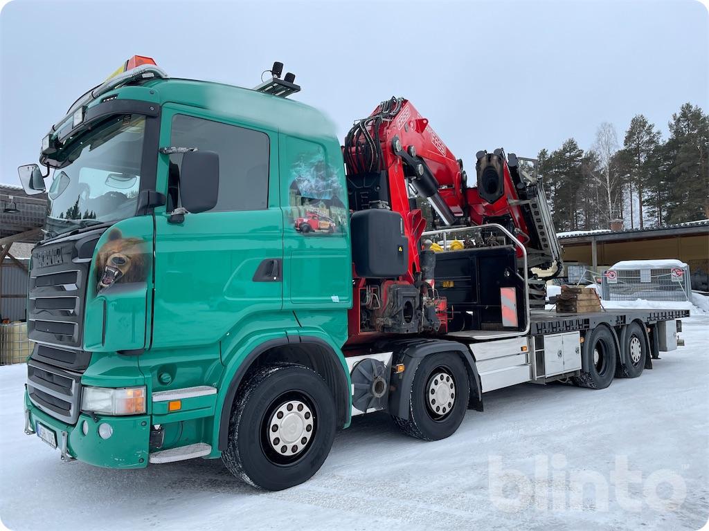Kranbil Scania R420 med Fassi 130 tonmeters kran