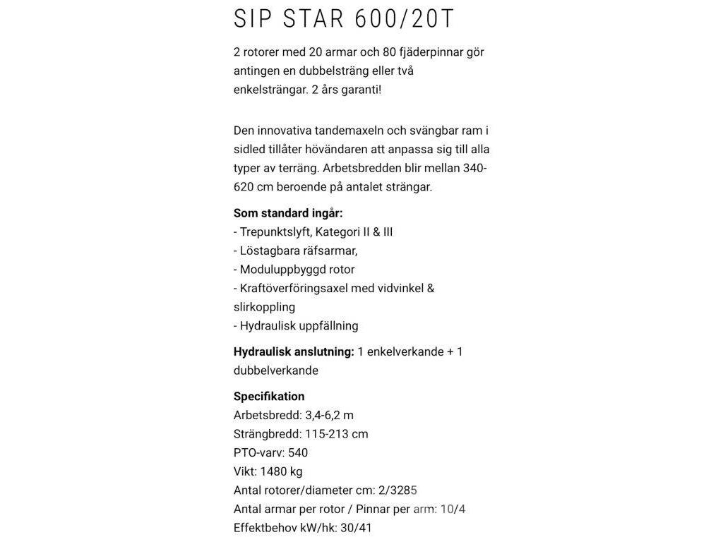 Strängläggare SIP Star 600/20T