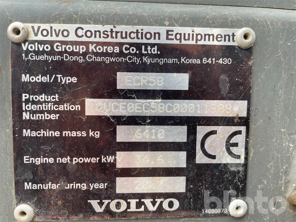 Grävmaskin Volvo ECR 58 Plus