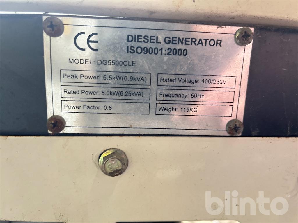 Diesel El-verk DG5500CLE 19HP