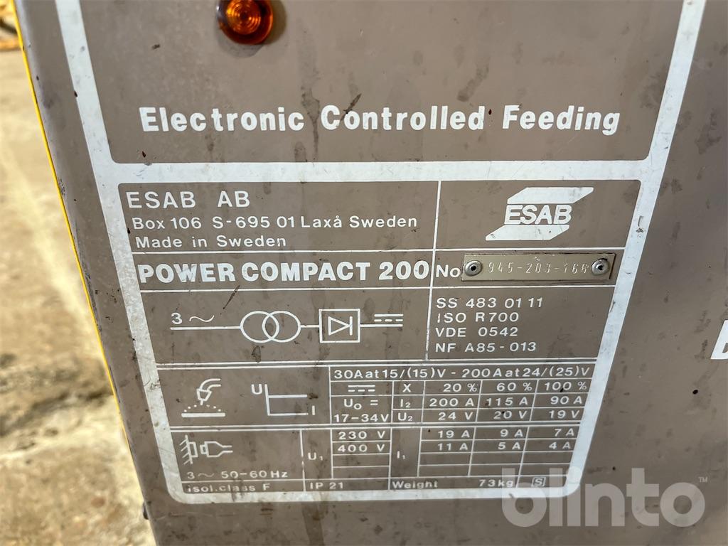 Migsvets ESAB power compact 200 ECF