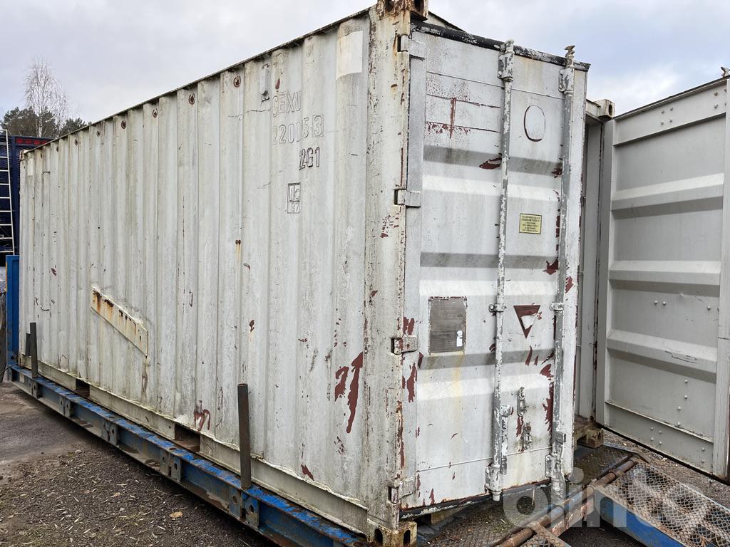 Såg i container Container med inbyggd Gjerdesåg