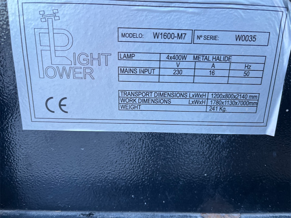 Belysningsmast Powerlight W1600-M7
