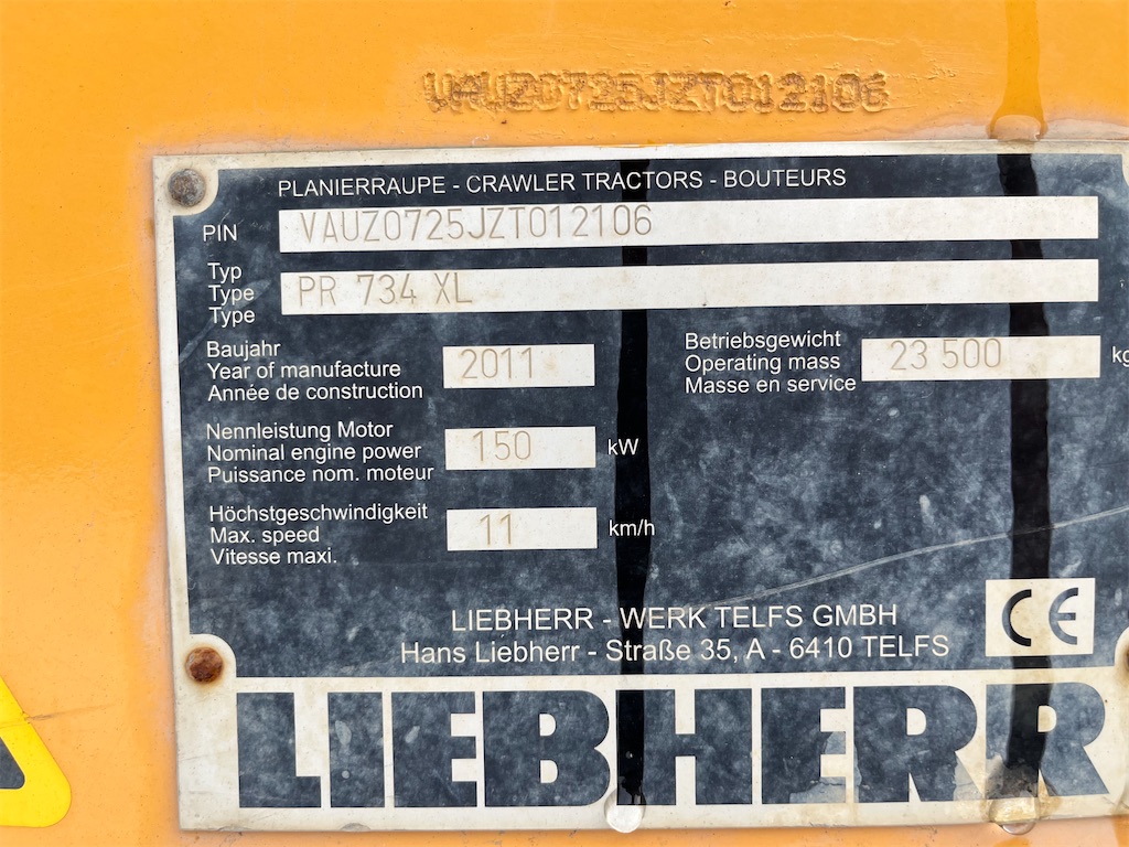 Bandschaktare Liebherr PR 734 XL Trimble GPS 