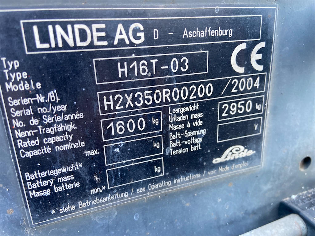 Gas truck Linde H 16