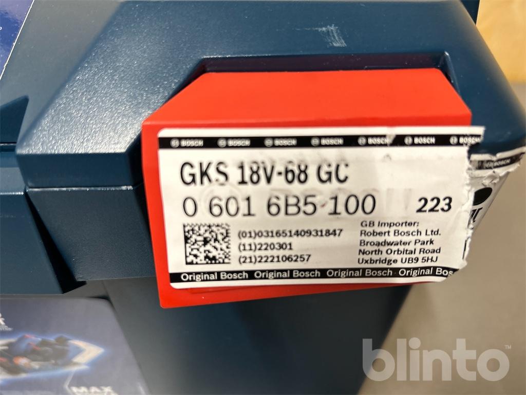 Cirkelsåg NY - Bosch GKS 18V-68 GC | Blinto auktioner