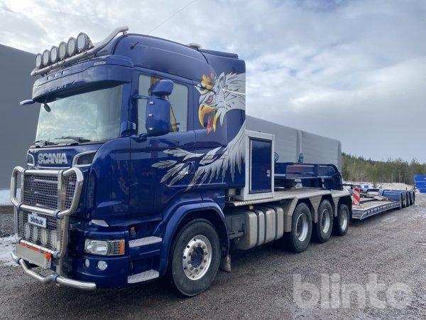Time. Link Scania R730 Tungdragare - Scania R730 6x4 med maskintrailer | Blinto auktioner