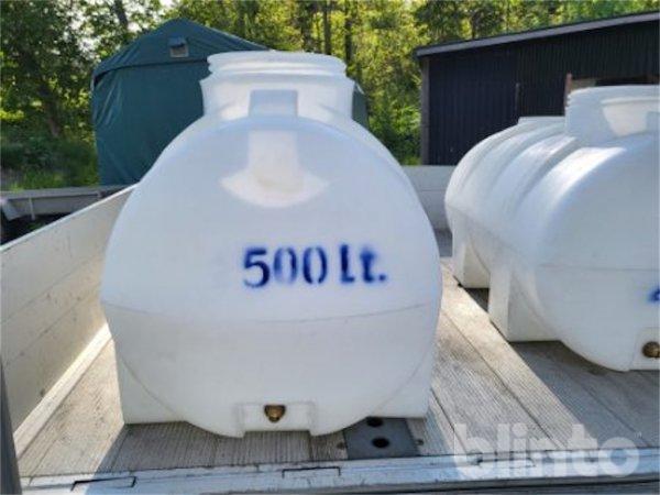 Vattentank Polyetentank 500 liter, liggande rund - NY