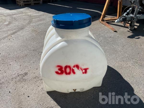Vattentank Polyetentank 300 liter, liggande rund - NY oanvänd