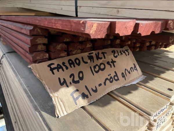 Fasadläkt - 21x45 Faluröd (100 st) | Blinto auktioner