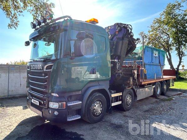 Kranlastbil Scania R520 8x2*6 Fassi F950XP Kran Jibb