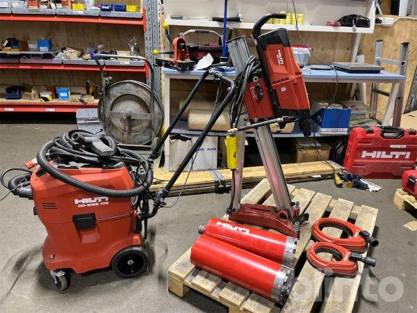 Hilti krnborr Komplett sett med vattenrening och 2 st borrar