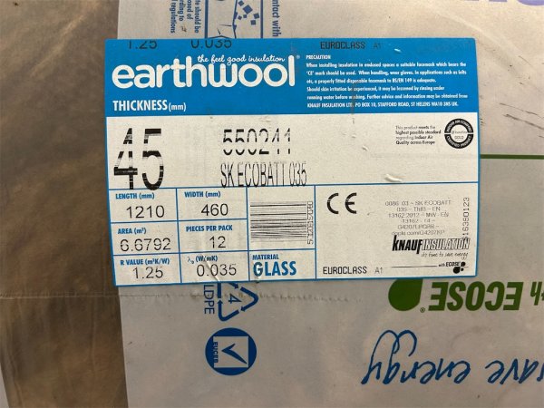 Isolering 45 Knauf Earthwool