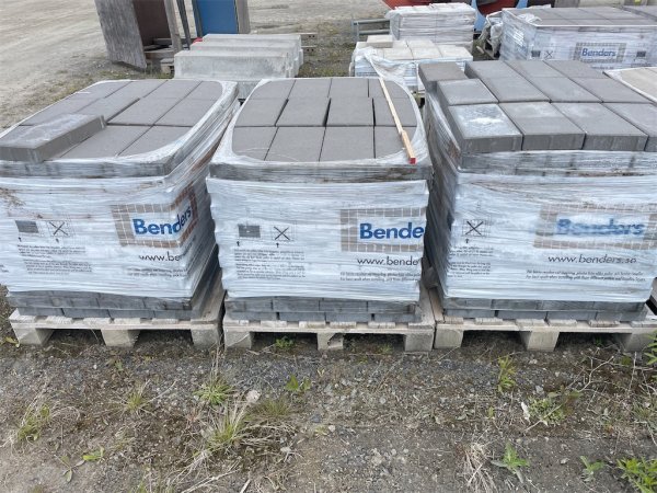 Marksten 29 kvadrat Benders 350x175x50 mm slät fasad grafit