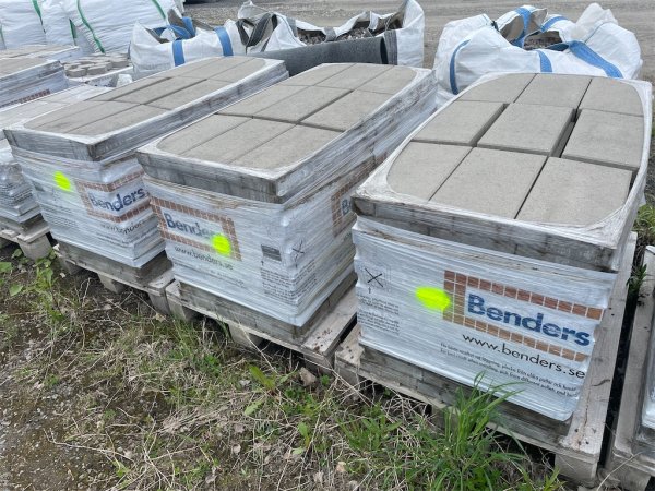 Marksten 28 kvadrat Benders 400x200x50mm slät fasad grå