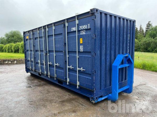 Container 20-fot på växlarram