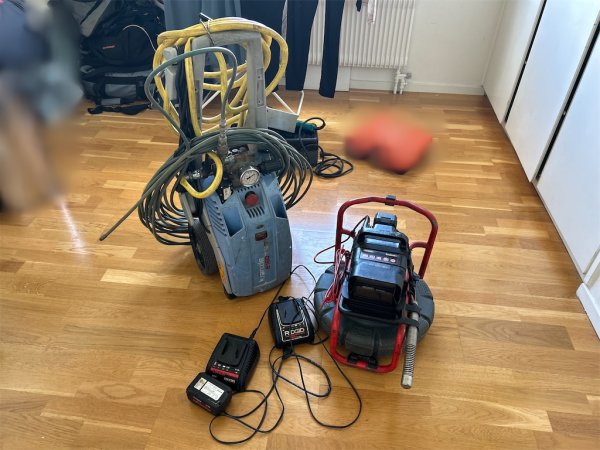Maskinpaket För stamspolning / Inspektionskamera / Högtryckstvätt