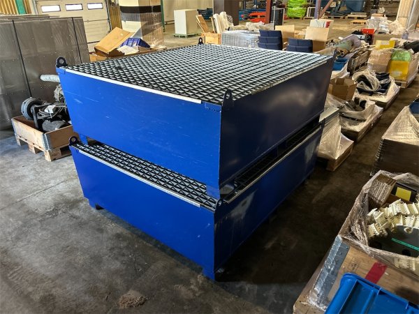 Uppsamlingskärl Spillpall plåt 1000L