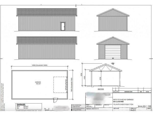 Maskinhall Garage 109 m2 på auktion i Mjöbäck hos Blinto